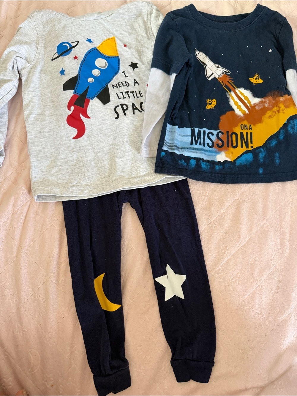Space Rocket clothes Set - Rocket & Mission Graphic Size 3T